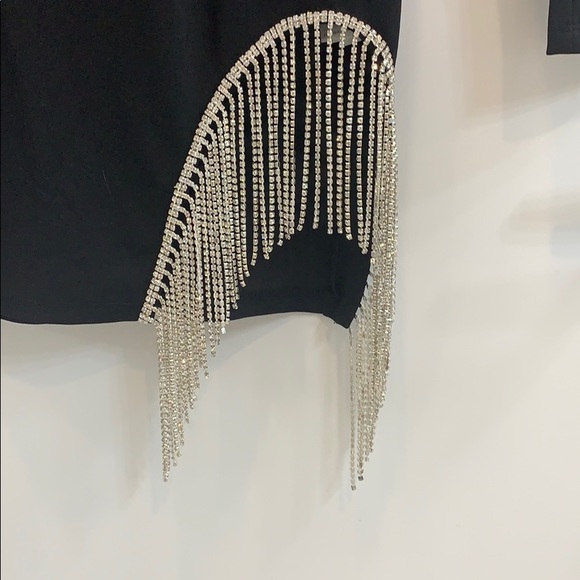 M Adika black fitted dress with diamonds - Picture 4 of 6